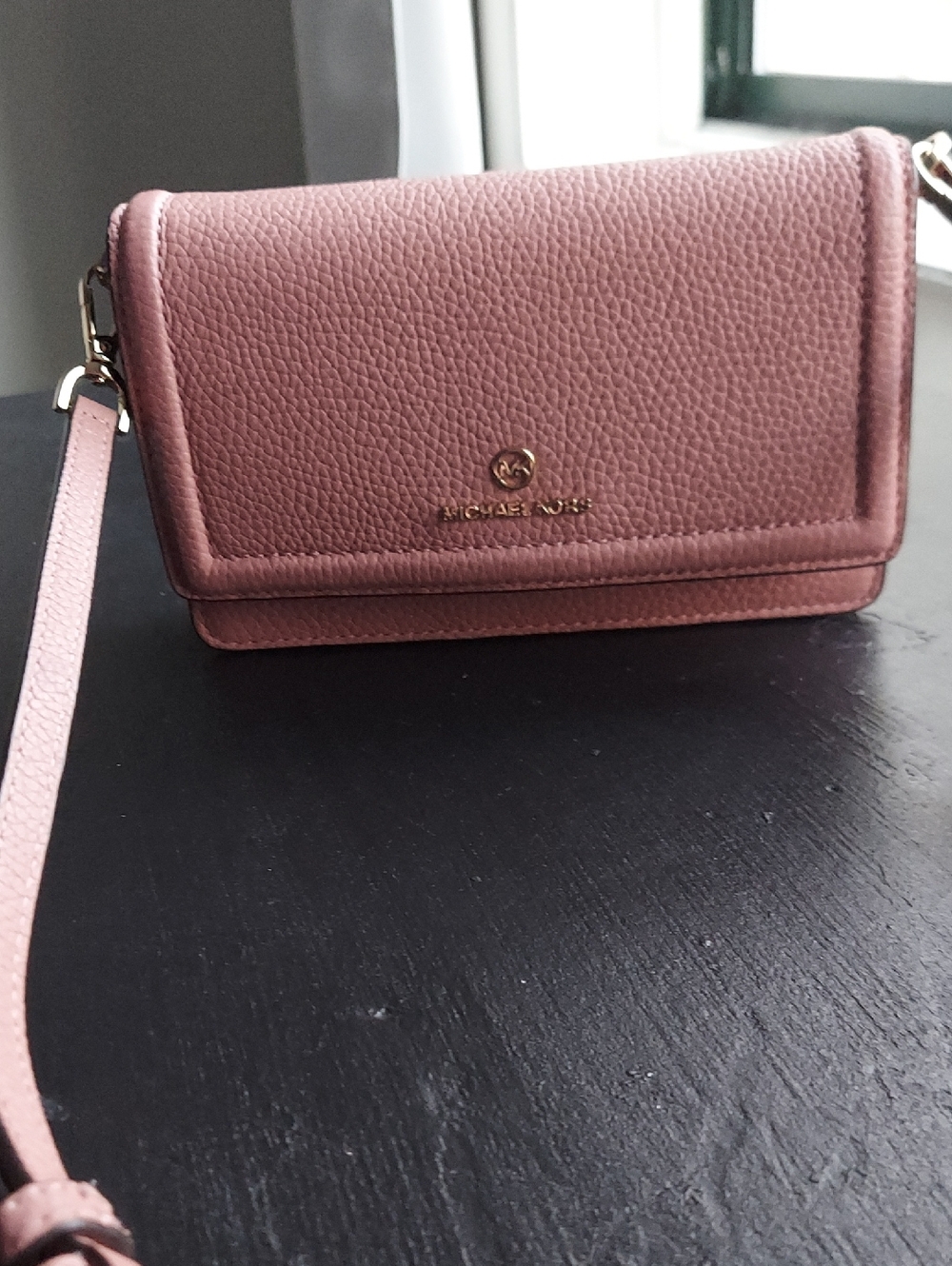 Michael Kors Rose Pebbled Leather Crossbody Bag